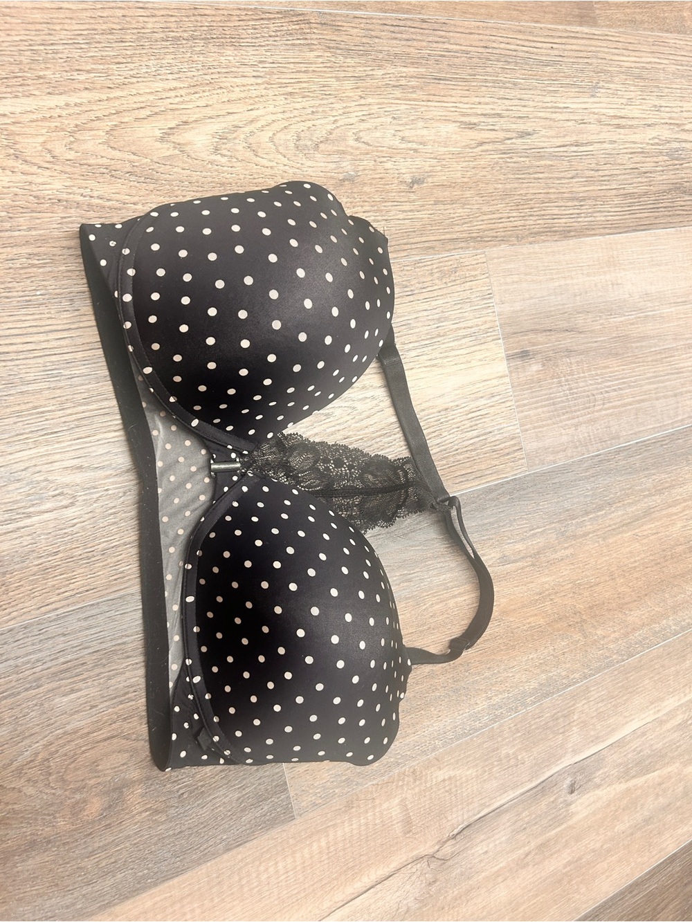 Victoria's Secret Black and cream Polka Dot Bra